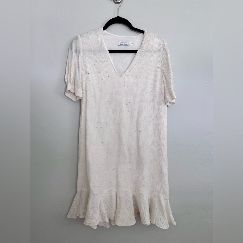 & Other Stories White Confetti Ruffle Dress